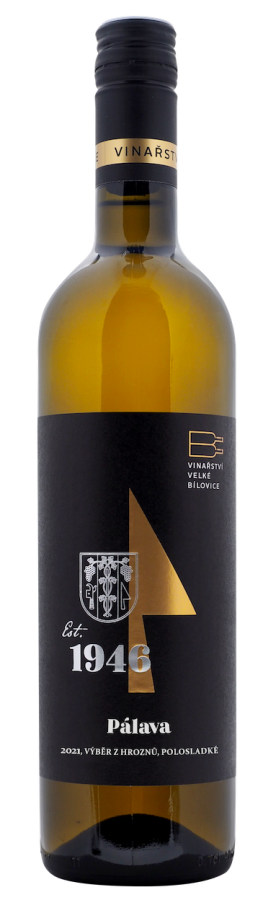Pálava 2021 - výběr z hroznů, polosladké