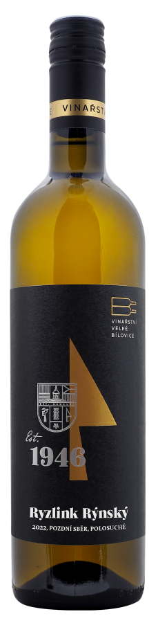 Ryzlink rýnský - pozdní sběr, 2022 polosuché